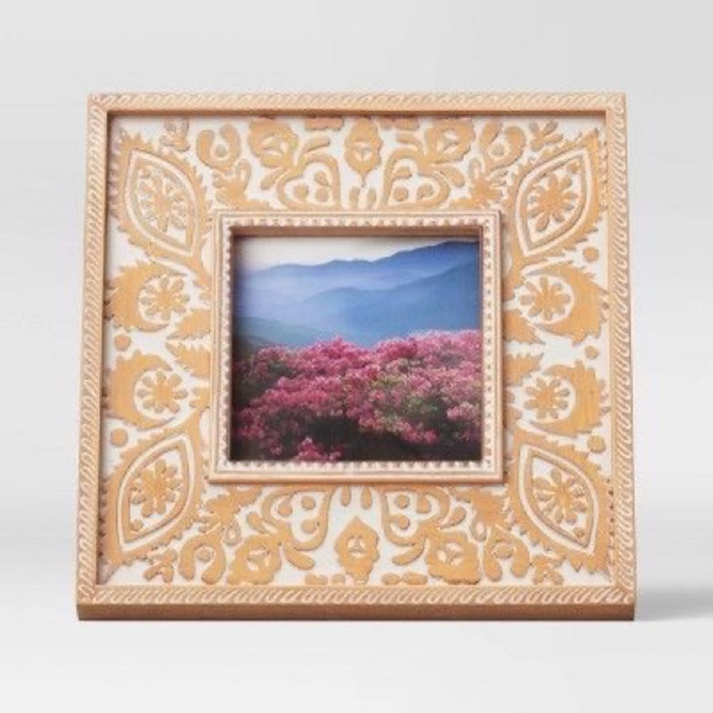 4” x 4” Trellis Motif Resin Frame Cream - Opalhouse